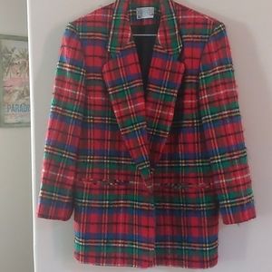 Vintage Pendleton 100 percebt Virginia wool plaid blazer
